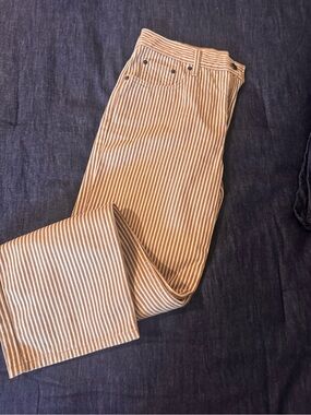 Striped Tan and White Levi’s Jeans